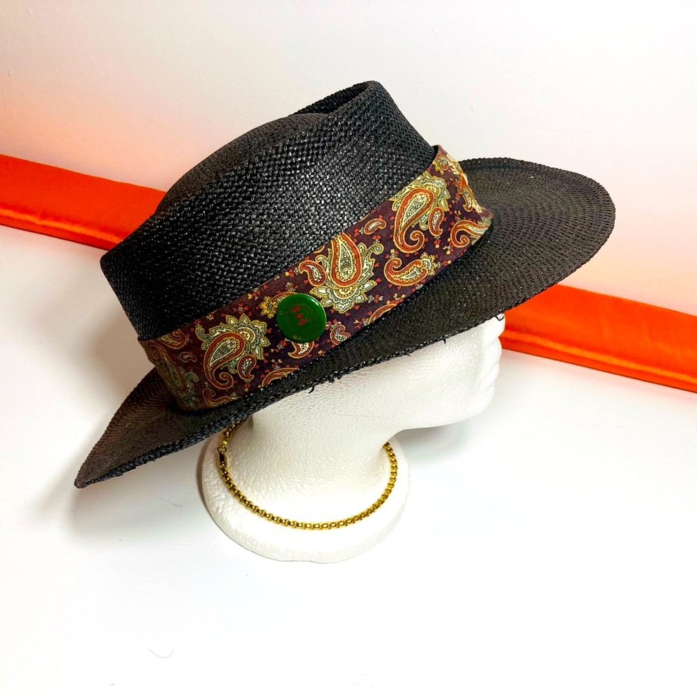 Baltusrol US Open 1980 Golf Straw Hat Vintage Made in USA Size  L/xL  Brown  LN